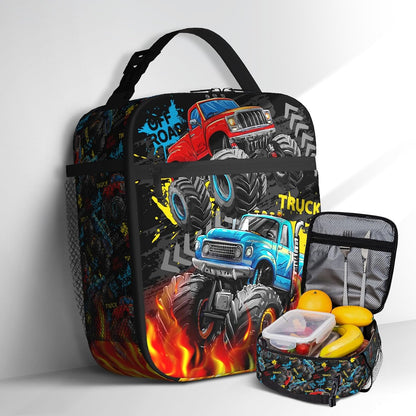 Boys Lunch Box for School Insulated Football Lunch Bag for Kid Boys Girls Teen Bento Boxes to School Office Picnic Travel Hiking Lunchbag Waterproof Leakproof with Adjustable Shoulder Strap