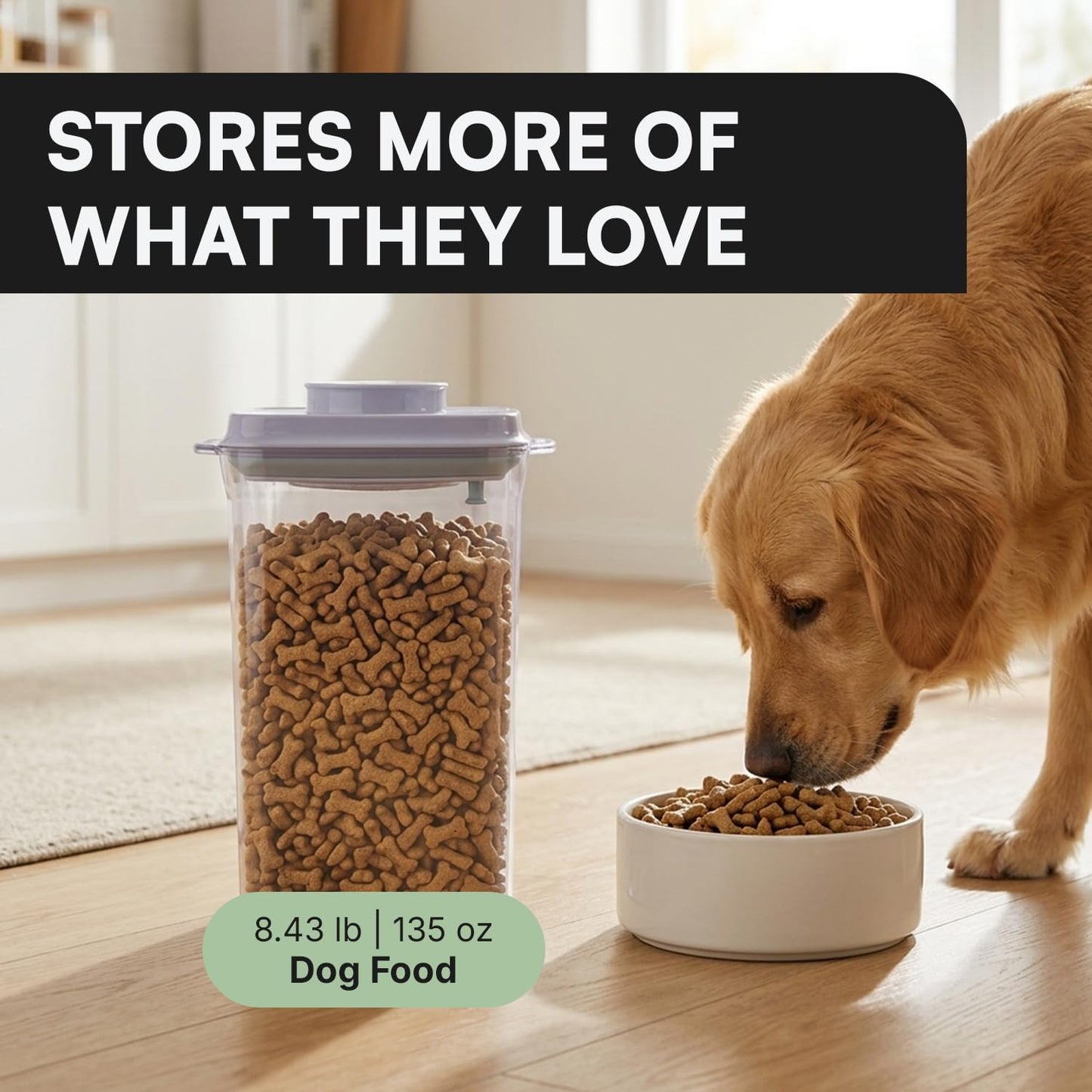 Bop Top Airtight Food Storage Containers with Lid 2 Cups / 16 oz | Kitchen Canister Sets | Air Tight Pantry Container | Pop Top Dry Food Storage Containers for Snacks, Sugar, Flour, Baking, Pasta