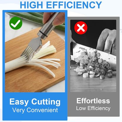 2 Pcs Onion ShredKnife Green Onion Slicer Kitchen Cutter Knife