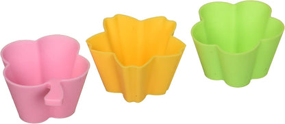 M.V. Trading Silicon Food Sushi Mold Cup for Bento Lunch Box, Oval, Set of 3