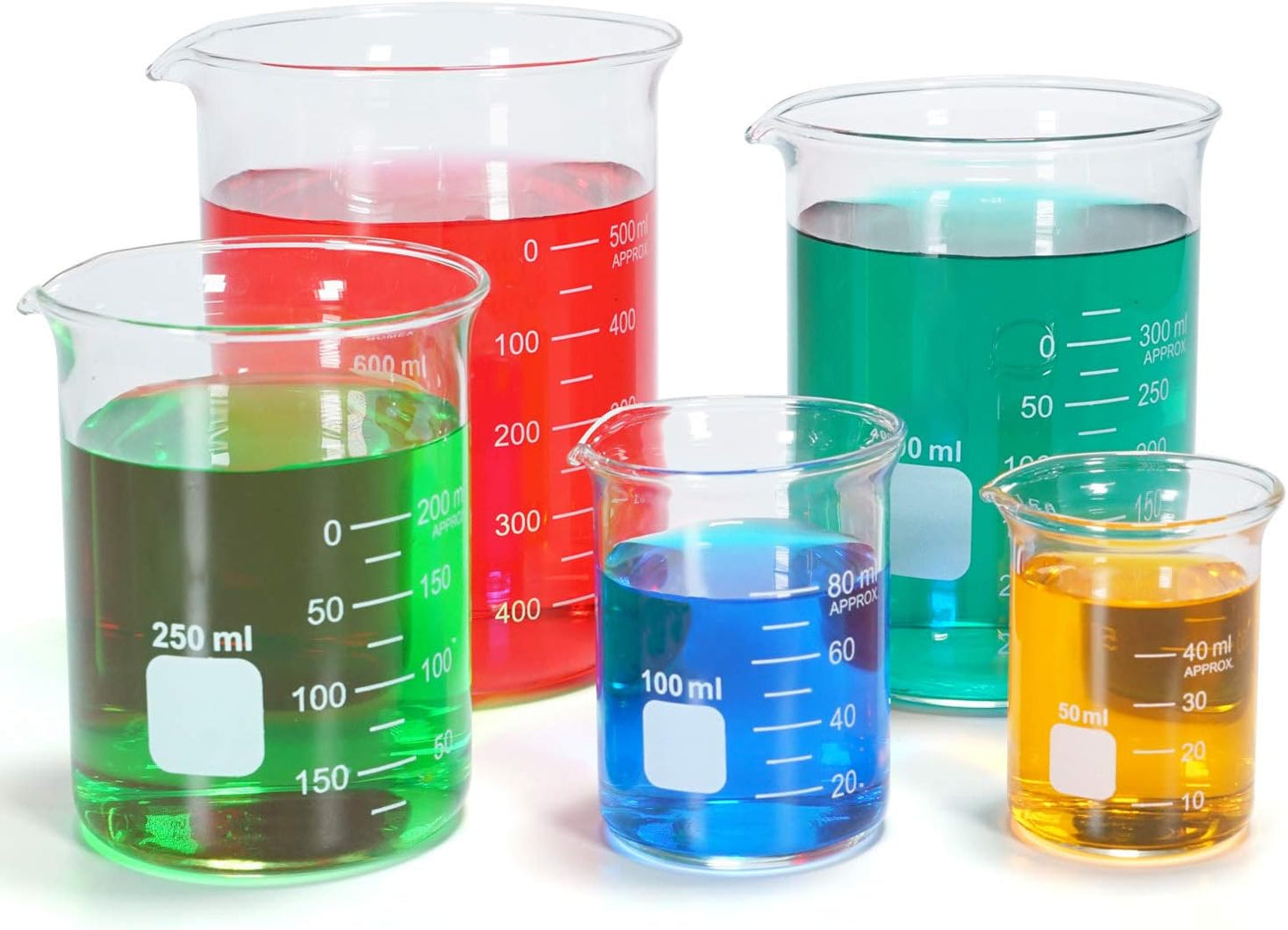 Graduated Glass Measuring Low Form Beaker Set (50ml+100ml+250ml)