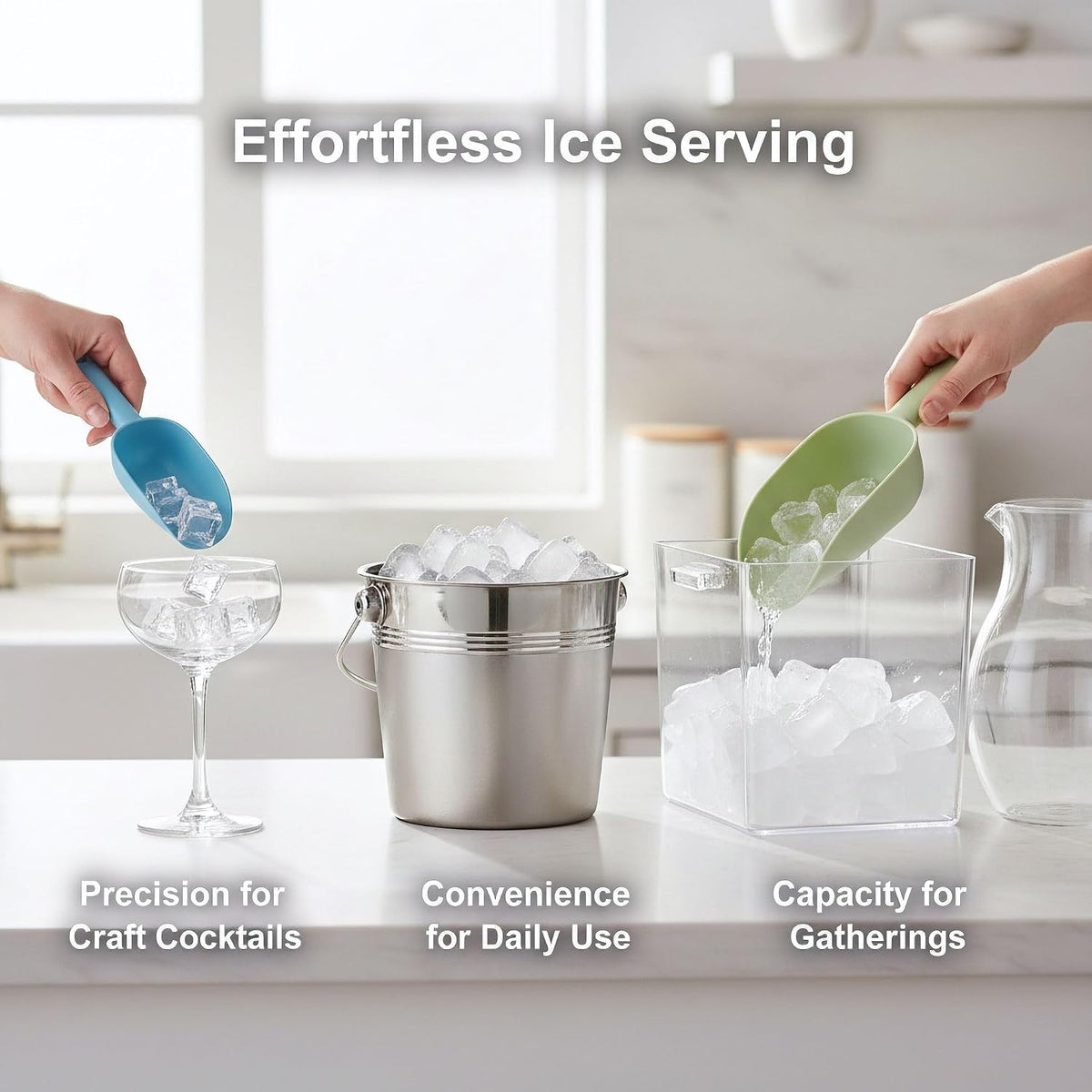 Plastic Scoops for Canisters, Plastic Scoop for Ice Cubes, Flour Scoops Dry Goods Coffee Beans & Cereals