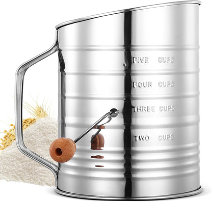 Electric Flour Sifter, 4 Cup Battery Operated Handheld Sifter for Baking