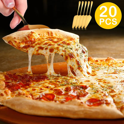 20 Pcs Pie Server Pizza Server Spatula Stainless Steel Cake Pie Pastry Professional Utensil for Pizza Dessert Cheese Cutting, 9 Inches, gold