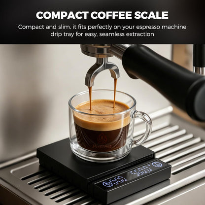 Pro Mael Espresso Coffee Scale with Auto Timer, 2kg/0.1g, Pour Over, Black