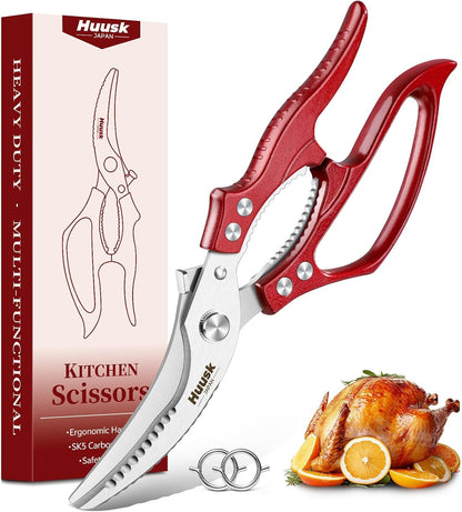 Huusk Poultry Shears Heavy Duty – All Purpose Japanese Kitchen Scissors