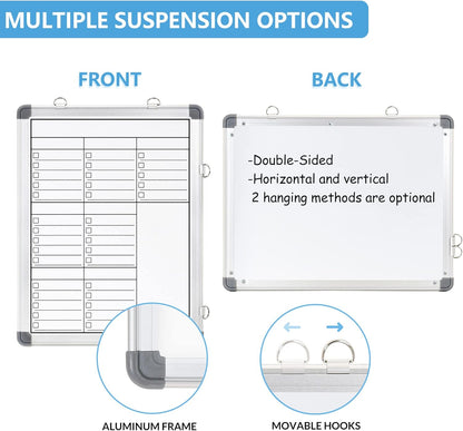 LUCYCAZ Magnetic to Do List Dry Erase Board for Fridge - Vertical Chore Board for Kids, Weekly Planning Boards for Family Chore Chart Whiteboard with 8 Markrs, 12''x17''(A3)