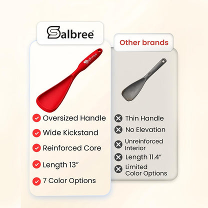 Salbree Seamless Silicone Spatula Spoon Multifunction Scoop Kitchen Spoon