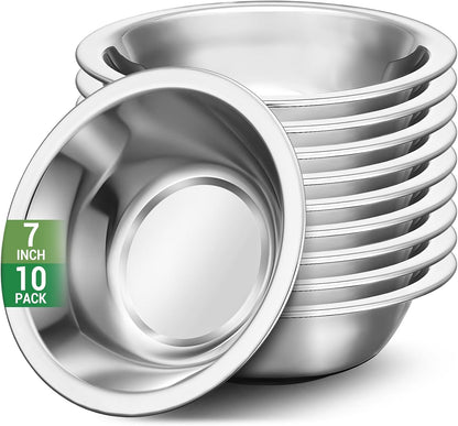 304(18/8) Stainless Steel Mixing Bowls for Kitchen, 4 Pack 6.3" 13.67 fl.oz Metal Mixing Bowls Set Stackable for Baking Serving Cooking Food Prep Storage Dishwasher Safe Lightweight
