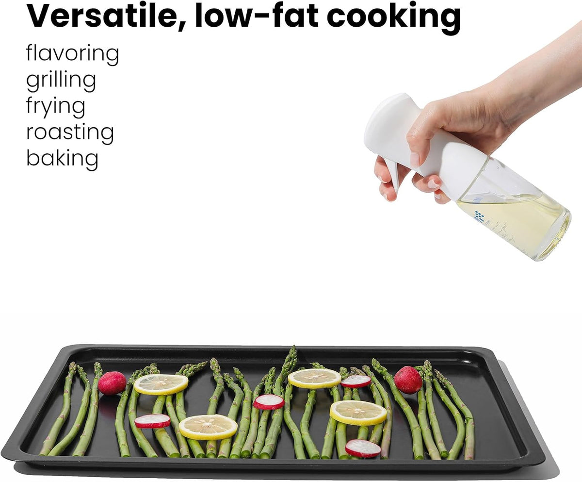 Mistifi Oil Sprayer 150ml glass bottle. Upgraded Version.Fine Mist Spray Bottle for Air Fryer, Olive Oil, Avocado Oil, Healthy Nonstick Frying, Commercial & Home Kitchen Use (PS635)