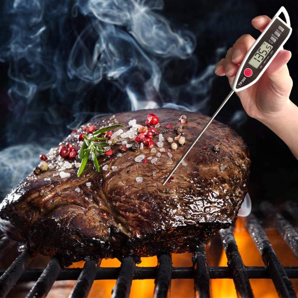 Digital Meat Food Thermometer for Candy Candle Milk BBQCooking Kitchen BBQ, Probe Instant Read Thermometer for Pork Deep Fry Roast Baking Temperature