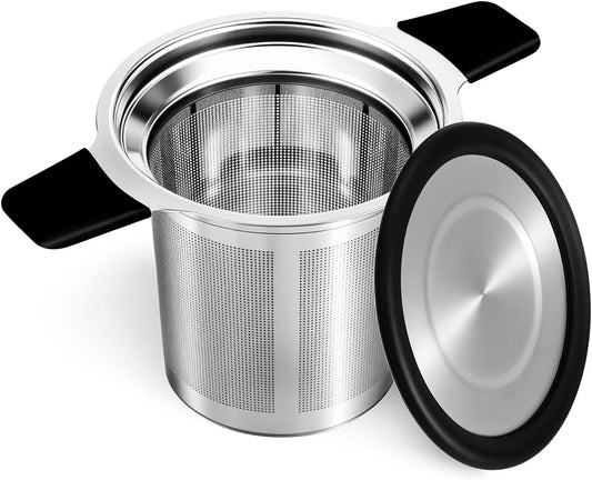 Tifanso Fine Mesh Stainless Steel Reusable Tea Infuser with Double Handles