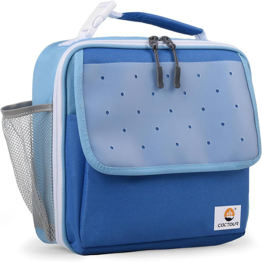 CaCTOUR Lunch Box Kids,Fun Color Lunch Box for Girls,Large Soft Cooler Lunch Bag for Kids,Back to School Thermal Insulated Lunch Tote Bag for School Daycare Outdoor (Purple)