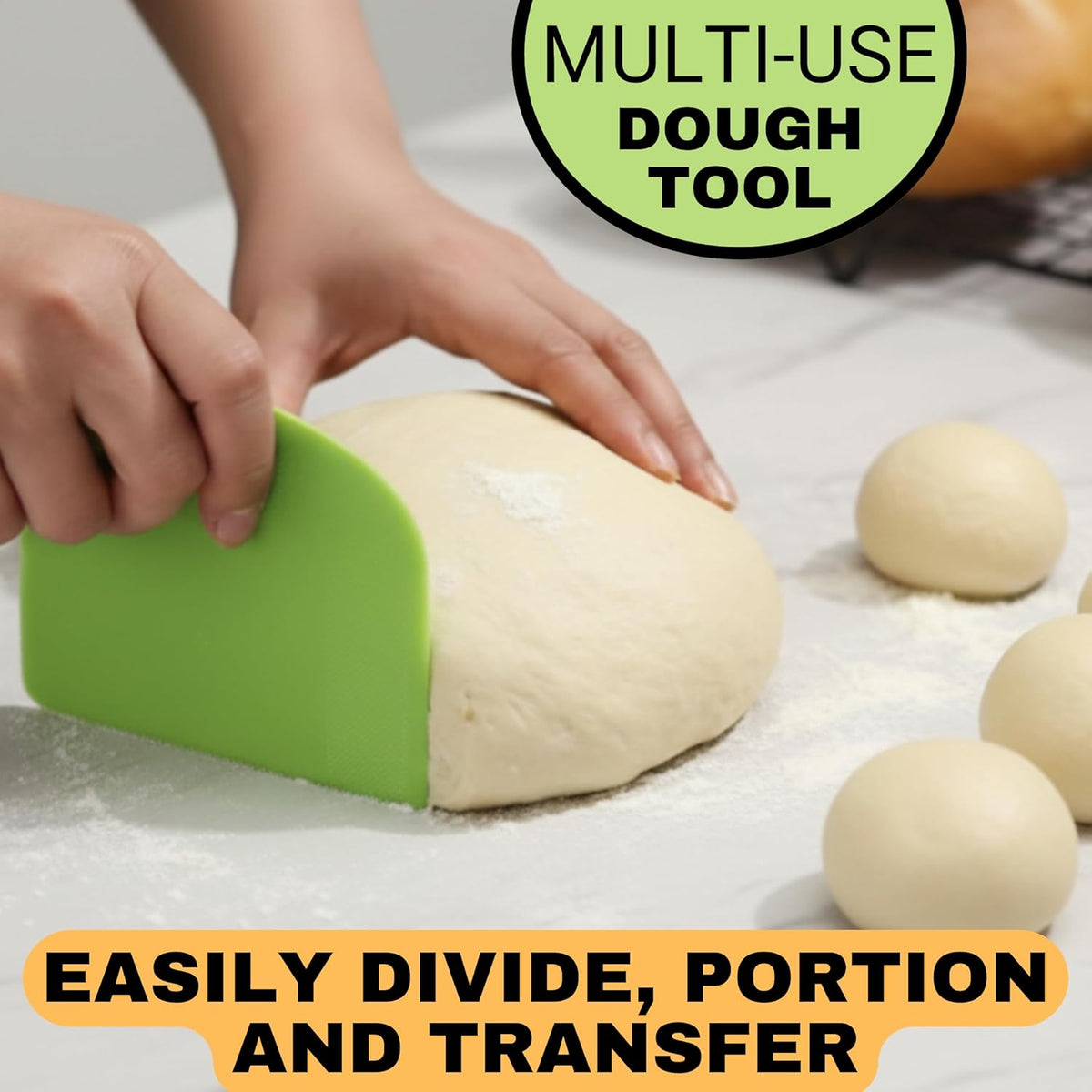 Pizza Stone for Oven and Grill Set - 5PCS Pizza Making Accessories Kit - 15 inch Pizza Stone with Handles, Pizza Peel, Pizza Cutter, Dough Tool - Baking Stone for Bread - Large Rectangular Oven Stones