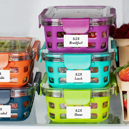 1000 Pcs 1"x2" Blank Removable Freezer Labels for Food Containers, Risepekt Waterproof Food Storage Labels for Containers, Oil Resistant No-Residue Left for Kitchen Restaurants Grocery Stores Markets