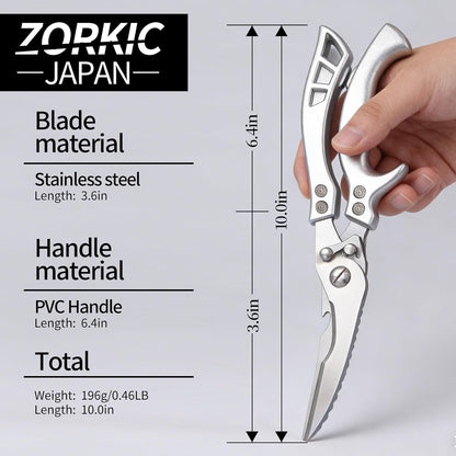 Kitchen Scissors Poultry Shears Heavy Duty Black, Dishwasher Safe Japan Kitchen Shear for Food Chicken Scissor, Fish, Meat Cutting Scissors Cooking Shears Gifts for Men Women