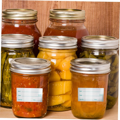 SHINEOFI 2rolls Food Storage Date Labels Removable Labels for Food Containers Kitchen Sticker to Write for Jars