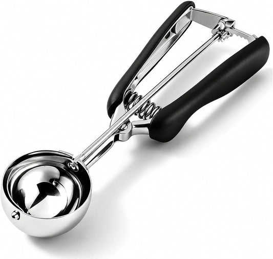 Cookie Scoop 2.5 Tbsp, #24 Stainless Steel Ice Cream Scoops with Trigger