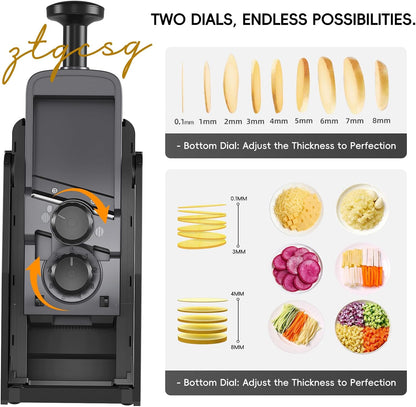 Safe Mandoline Slicer for Kitchen, Vegetable & Food Cutter, Easy to Clean