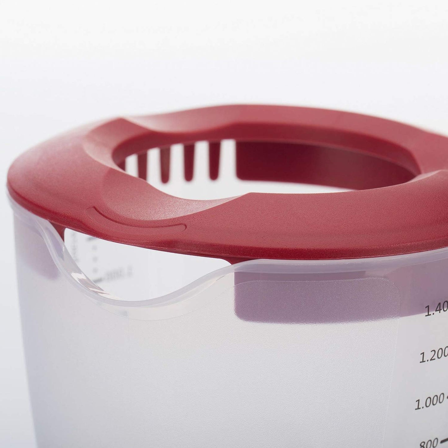 Westmark Multipurpose Measuring Cup and Mixing Pitcher with Splash Guard, 47-Ounce (Red)