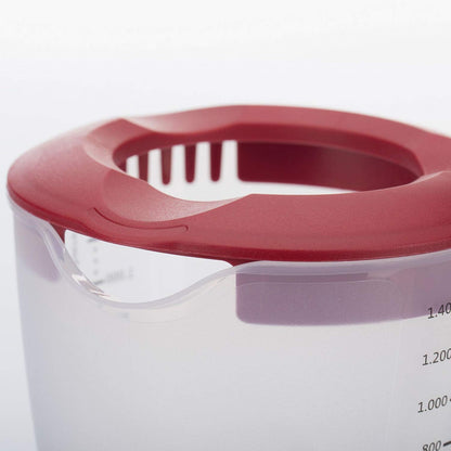 Westmark Multipurpose Measuring Cup and Mixing Pitcher with Splash Guard, 47-Ounce (Red)