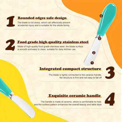 Butter Spreader Knife Set, 2 Pack Butter Knives and Cheese Knives