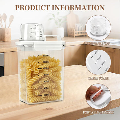 wheat berry storage compatible with granola container, BPA Free Airtight Cereal Container with Pour Spout, Dry Food Storage for Rice, Flour, Oats and Grains, Keeps Pantry Neat and Ingredients Fresh