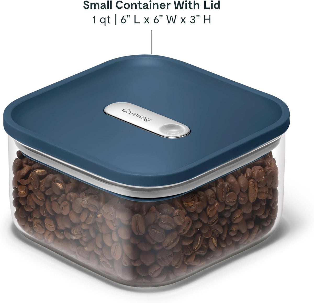 Caraway 4qt Glass Airtight Food Storage Container with Lid – Non-Toxic, BPA-Free Kitchen Storage Container – Stackable, Space-Saving Airtight Container for Dry Goods and More - Mist