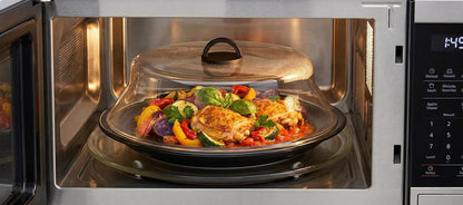Tall Microwave Tempered Borosilicate Glass Plate Cover 10 x 4