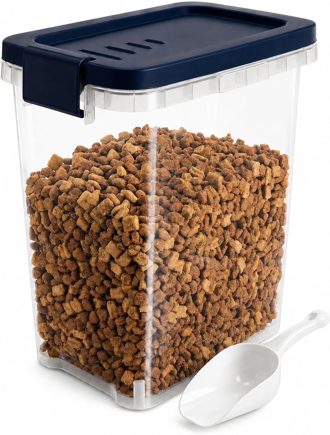 2 Lbs Small Cat Dog Food Storage Container for Bird Seed, Pet Food, 2 Pack | 2QT Versatile Dry Food Bin Portable Dispenser with Wide-Mouth Pour Spout for Rice, Flour, Cereal, Storage and Organization