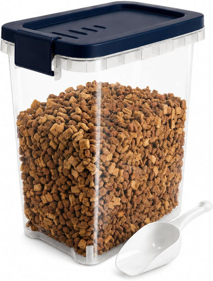 2 Lbs Small Cat Dog Food Storage Container for Bird Seed, Pet Food, 2 Pack | 2QT Versatile Dry Food Bin Portable Dispenser with Wide-Mouth Pour Spout for Rice, Flour, Cereal, Storage and Organization