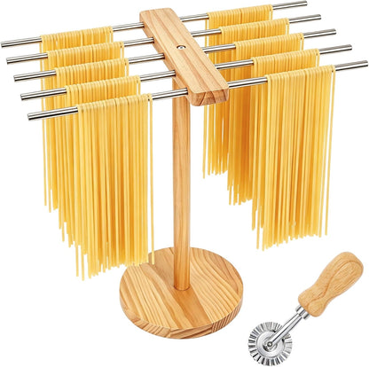 Stable Pasta Drying Rack, Noodle Drying Hanger with 10 Crossbars