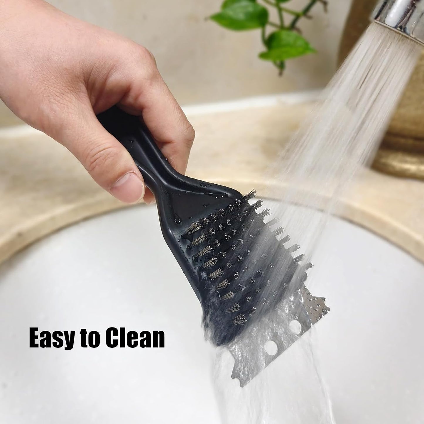 Grill Brush with Scraper Set 2 PCS Stainless Steel Wire Brush with Spatula and Bristle Free Steam Cleaner for BBQ Grill Cleaning Barbeque Grill Brushes