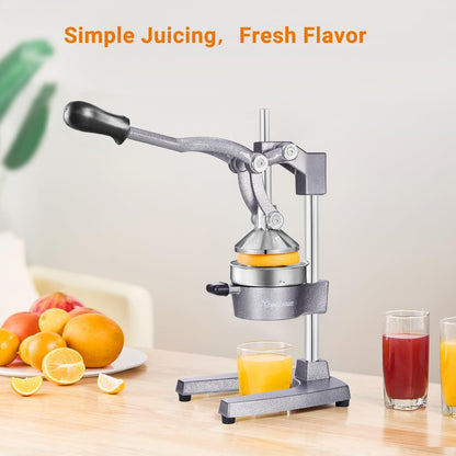 TONGCHANT Cast Iron Manual Juicer for Orange Lemon Citrus Fruit & Lime
