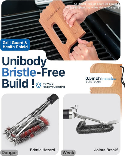 Grill Scraper for Traeger Grills, Grill Grate Cleaner - Safe Bristle-Free Grill Cleaning Tool