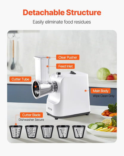 VEVOR Manual Vegetable Fruit Slicer, 0-0.5"/0-12mm Thickness Adjustable Commercial Slicer Machine, Stainless Steel Food Cutter Slicing Machine with 2 Spare Blades, for Potato, Cucumber, Lemon, Tomato