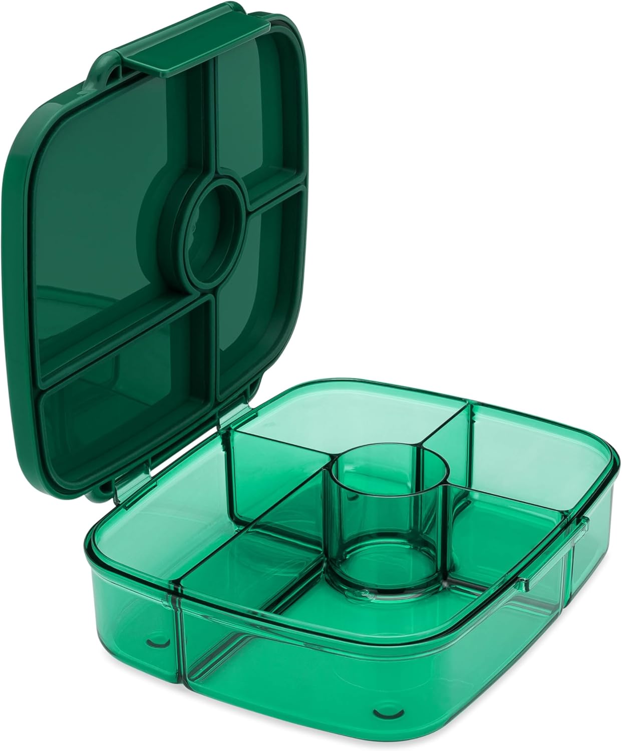 Yumbox Go Leakproof Bento Lunch Box, 5 Compartments, Charcoal Gray | Deep Portioned Tray | Removable Silicone Gasket | Lightweight Construction | Fits Most Lunch Bags | Easy-Clean Design