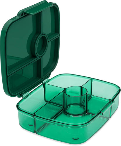 Yumbox Go Leakproof Bento Lunch Box, 5 Compartments, Charcoal Gray | Deep Portioned Tray | Removable Silicone Gasket | Lightweight Construction | Fits Most Lunch Bags | Easy-Clean Design