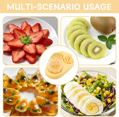 3-in-1 Egg Slicer for Hard Boiled Eggs, 3 Slice Modes Egg Cutter Dicer