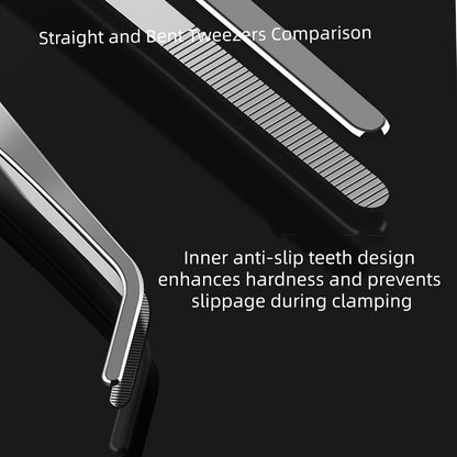 2-Pack 12-Inch BBQ Kitchen Tweezers Tongs, Extra-Long Stainless Steel Cooking Tweezers Dishwasher Safe for Grilling, Baking & Food Prep (12Inch BBQ Tongs)
