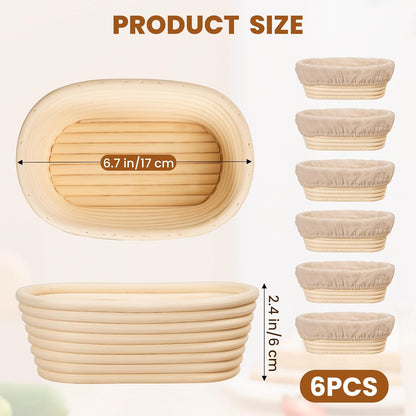 Kikcoin Banneton Bread Proofing Basket, 5 Inch Mini Banneton Basket
