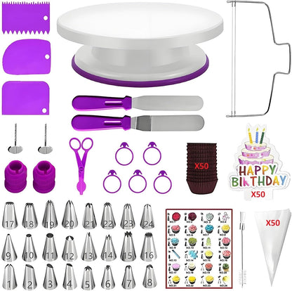 ANSLYQA Cake Decorating Kit, 193 Pcs Baking Tools (Blue)