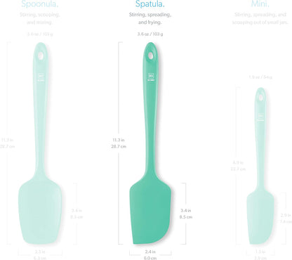 DI ORO Large Silicone Spatula - 600F Heat Resistant, Black