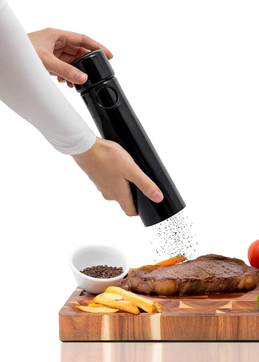MAGNUM PEPPER GRINDER, Unicorn by TRE SPADE,Premium Manual Pepper Grinder with Steel Burrs, Adjustable Coarseness, High-Capacity Output, ABS Plastic, 6 Inch Small Size, Made in Italy