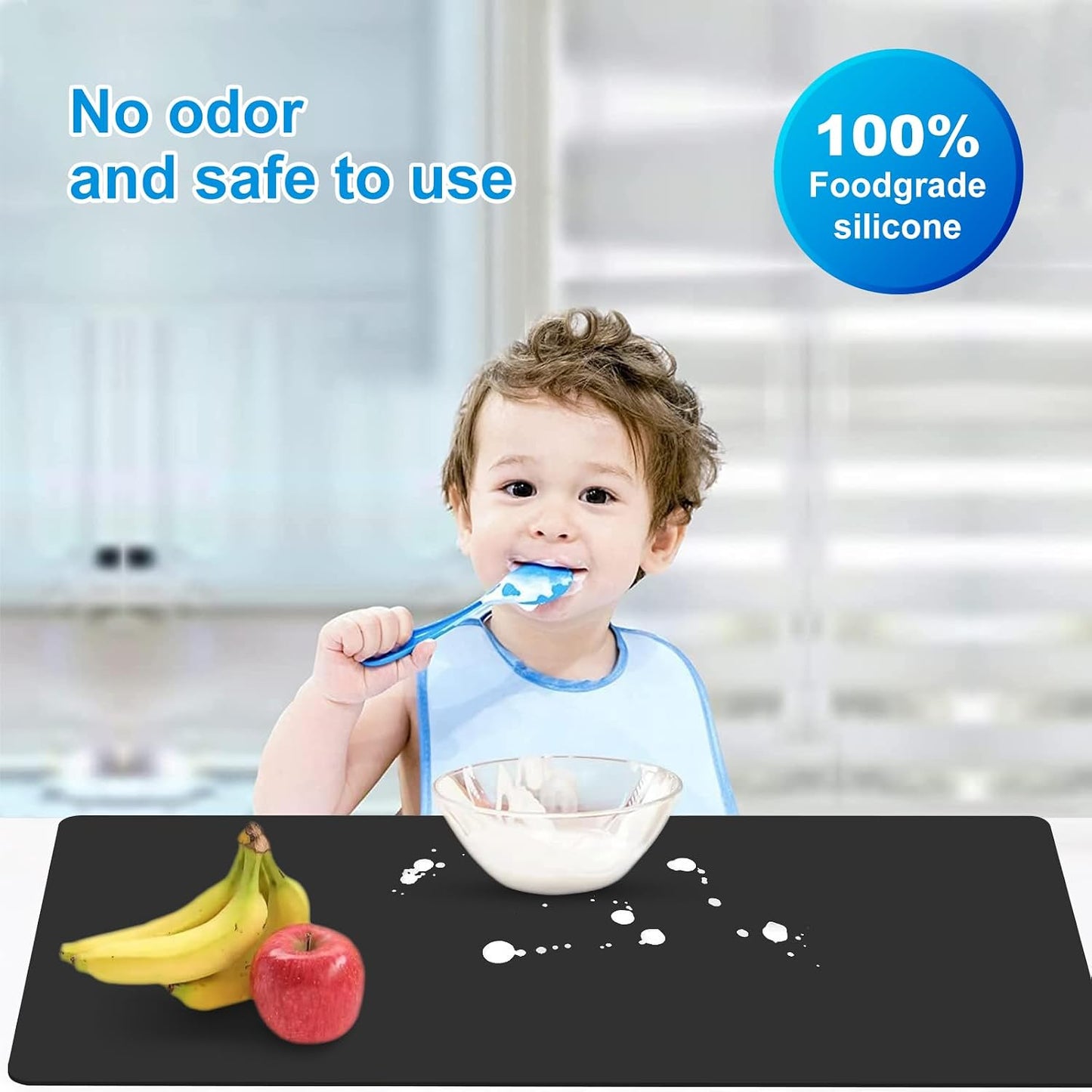 AECHY Extra Large Silicone Mat 78.74”x19.69”x0.08”, Multipurpose Silicone Mat Thick Heat Resistant Mat Shipped Rolled Up Kitchen Counter Mat Nonslip Silicone Mats for Kitchen Counter Translucent