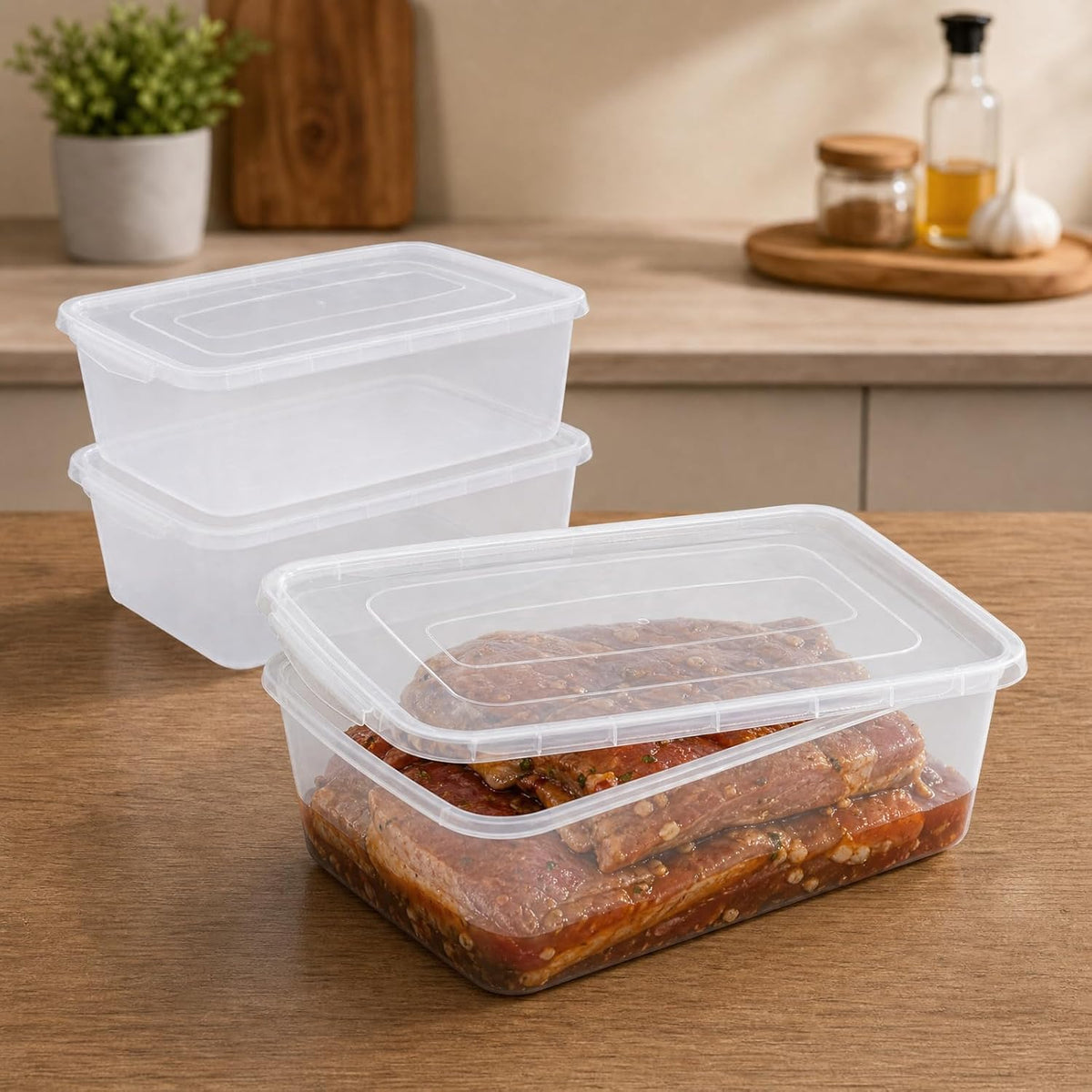14 L Dough Proofing Container with Lid, 4-Pack Dough Rising Box