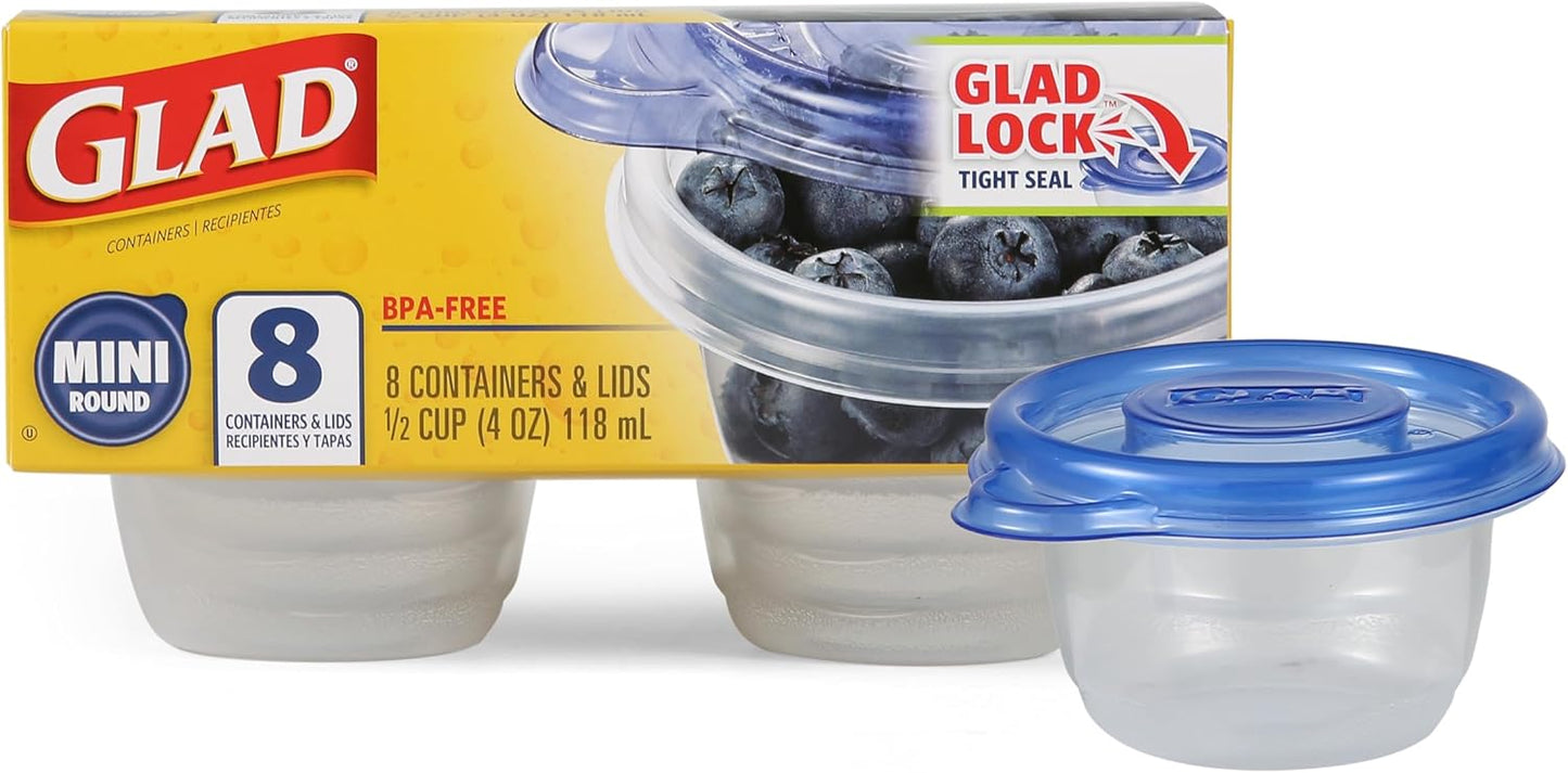 Glad GladWare Tall Entree Food Storage Containers with Lids, Large Square BPA Free Plastic for Meal Prep and Lunches, Lock Tight Seal, Microwave and Dishwasher Safe, 42 Oz, 3 Count