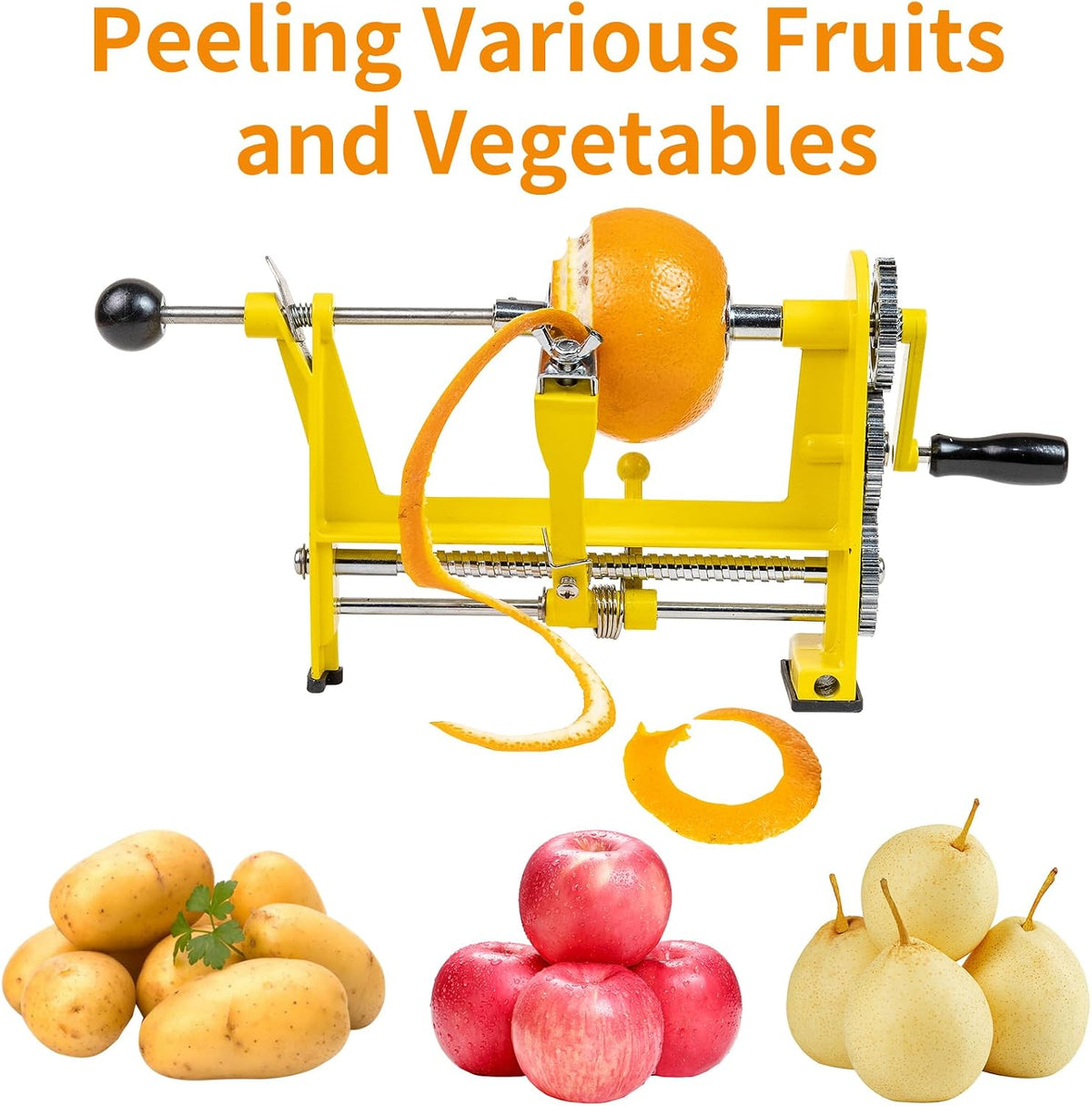 Orange Peeler Hand-cranked Apple peeler with powerful clamp base green