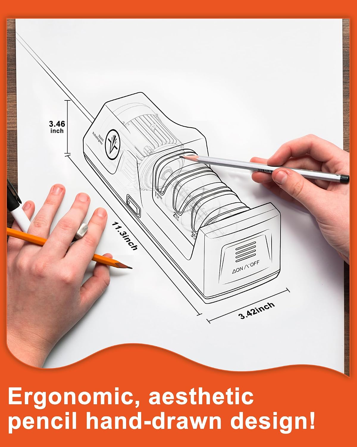 VIDOME Professional 3-Stage Electric Knife Sharpener