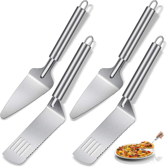 Patelai 4 Pcs Pie Server Set Serrated Cake Cutter & Spatula Gadgets